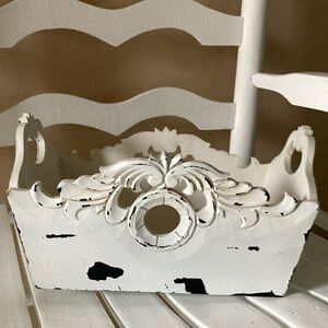 White Decorative Wooden Tray Vintage